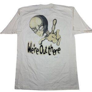 Rare Vintage Y2k Sun Activate We're Out there Alien T-Shirt Made in USA Men's L